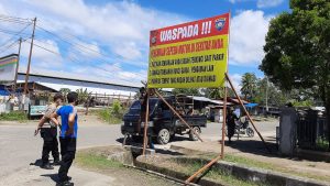 Read more about the article Waspada!!! Aksi Pencurian Motor, Satuan Binmas Polres Sorong Sebar Spanduk Himbauan
