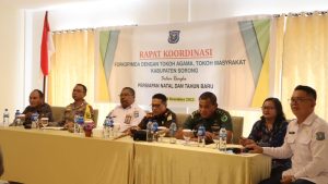 Read more about the article Rapat Koordinasi FORKOPIMDA Kabupaten Sorong untuk Menciptakan Kondisi Kondusif menjelang Natal dan Tahun Baru 2024